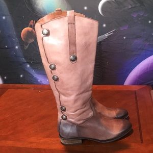 Arturo Chiang pinky brown leather riding boots size 7.5M/37.5